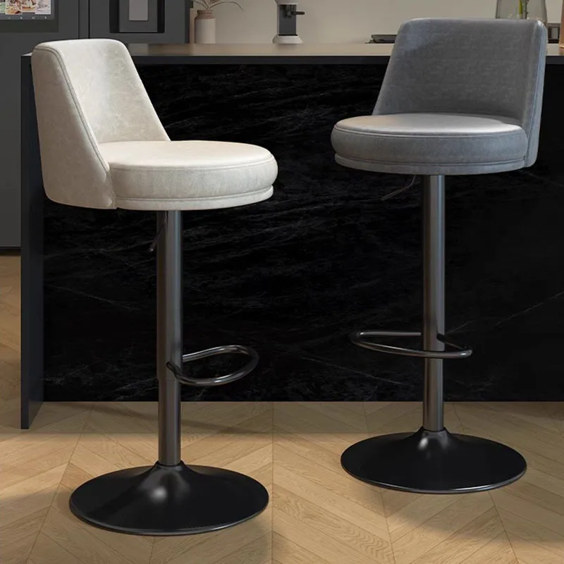 

Swivel Reception Kitchen Counter Stools Nordic Home Designer Ergonomic Bar Stools Manicure Metal Bancos Para Barra Furniture HY