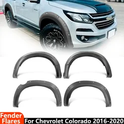 Car accessories Fender Flares for Chevrolet Colorado 2016 2017 2018 2019 Mudguard Double Cabin  Rivet Style Wheel Arch Extension