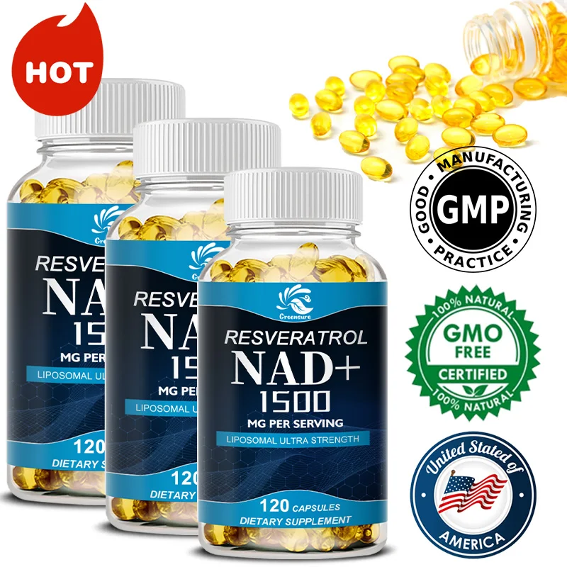 

NAD Supplement, Liposomal NAD+ Capsules - Aging Defense, Cellular Energy, Heart & Brain Function