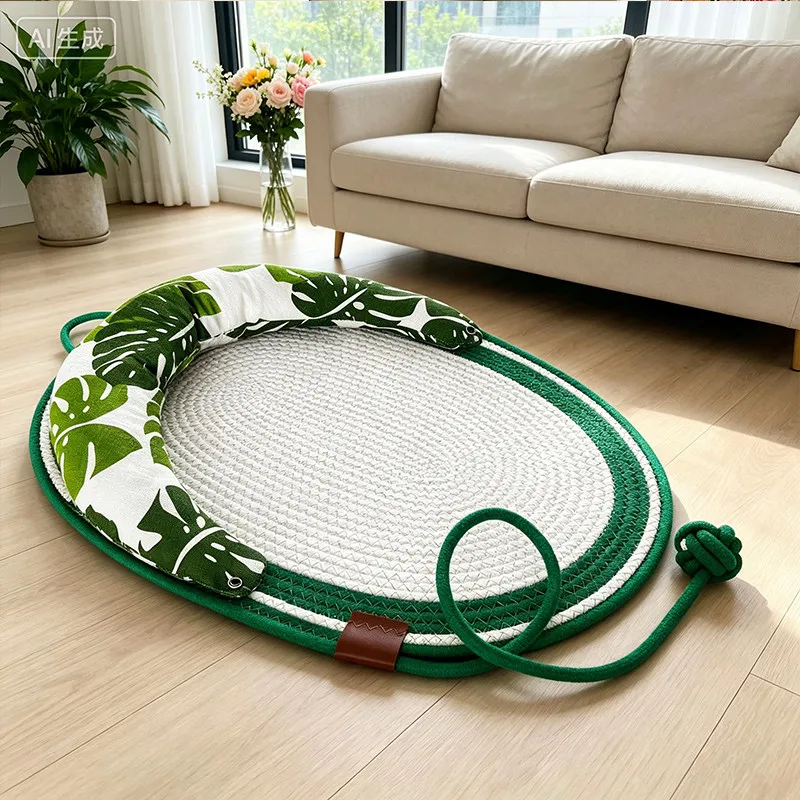 Party Cute Modern Dog Bed Durable Oval Unique Designer French Dog Supplies Indoors Essentials Cama Para Perro Pet Supplies