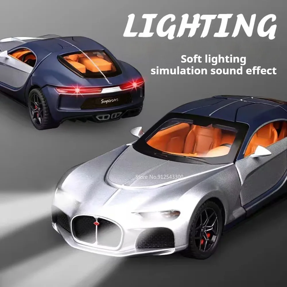 Modèle de voiture en alliage Divo atlantique 1:32, jouet en métal moulé sous pression, son et lumière, jouets à tirer, modèles de supercar de haute Simulation pour enfants, cadeaux