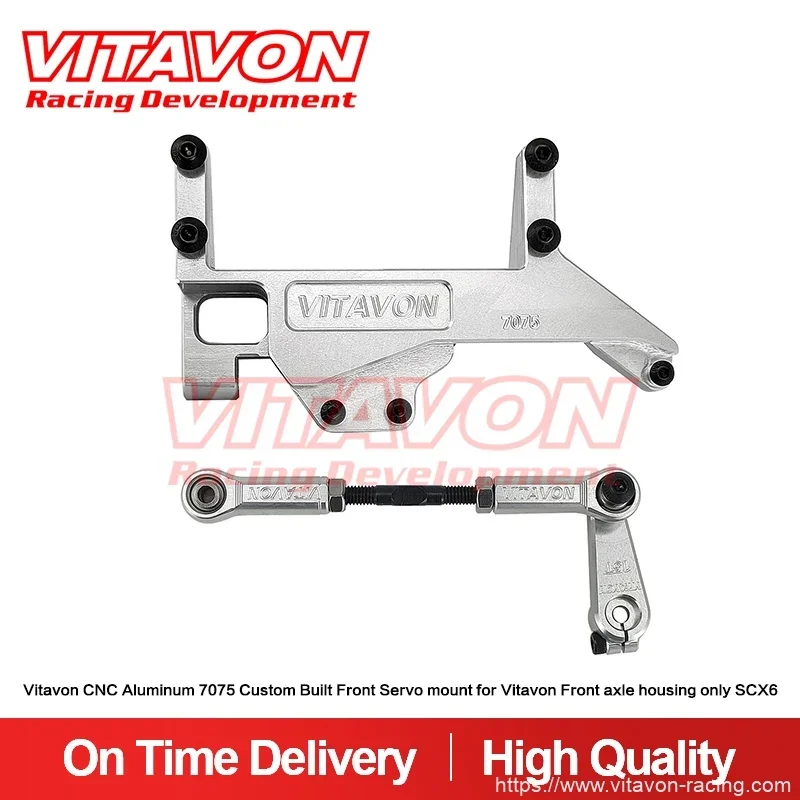Vitavon CNC Aluminum 7075 Custom 4 Links Built Front Servo Mount For Vitavon Front Axle Housing Only SCX6