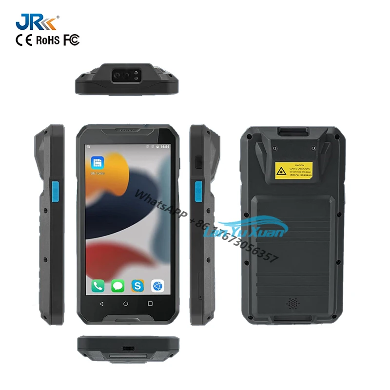 2Pieces JR HC-PDA917 5.5 Inch Handheld 2D Barcode Scanner PDA Android Smartphone Waterproof 4 Ruggedized PDAS Terminal Handheld.