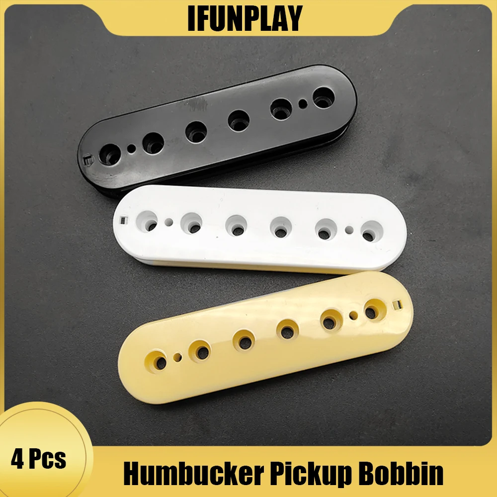 4pcs ABS Electric Guitar Double Coil Pickup Humbucker Pickup Bobbin Electric Guitar Pickup Accessories