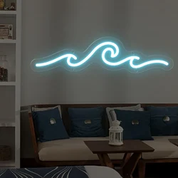 웨이브 네온 LED 사인 라이트 비치 파티 서핑 바다 생일 선물 기숙사 홈 게임 룸 침실 욕실 벽 장식 USB 램프
