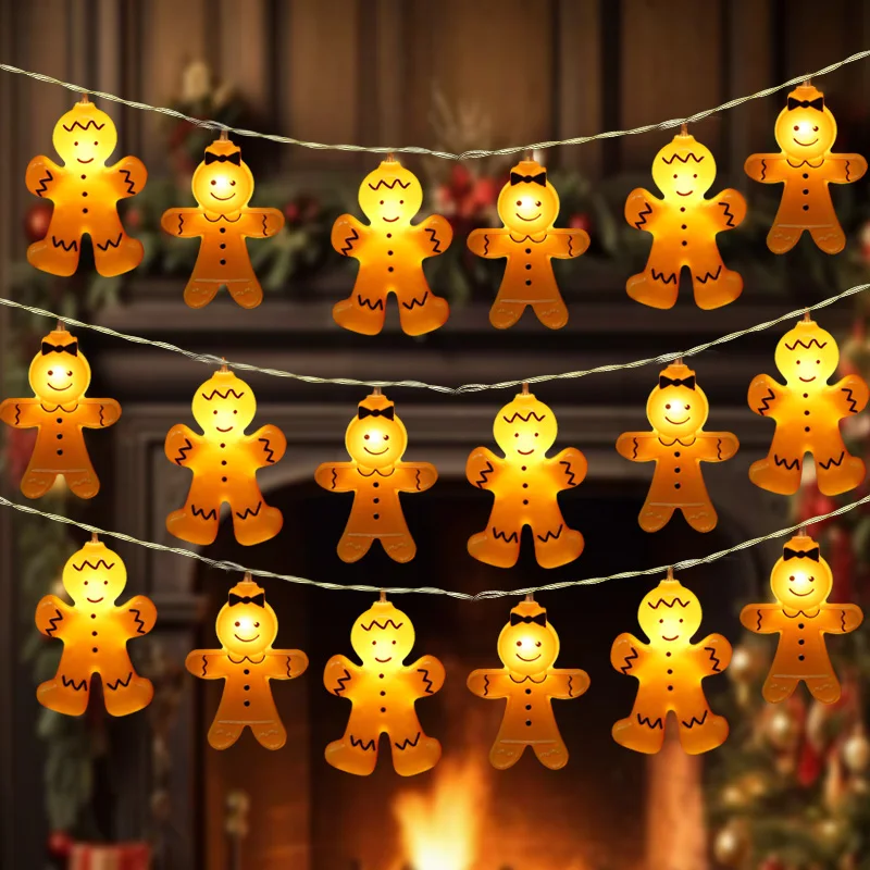 

Christmas Lights String Santa Claus Snowman Battery-operated Garland LED Christmas Decorative Light Party New Year Decor