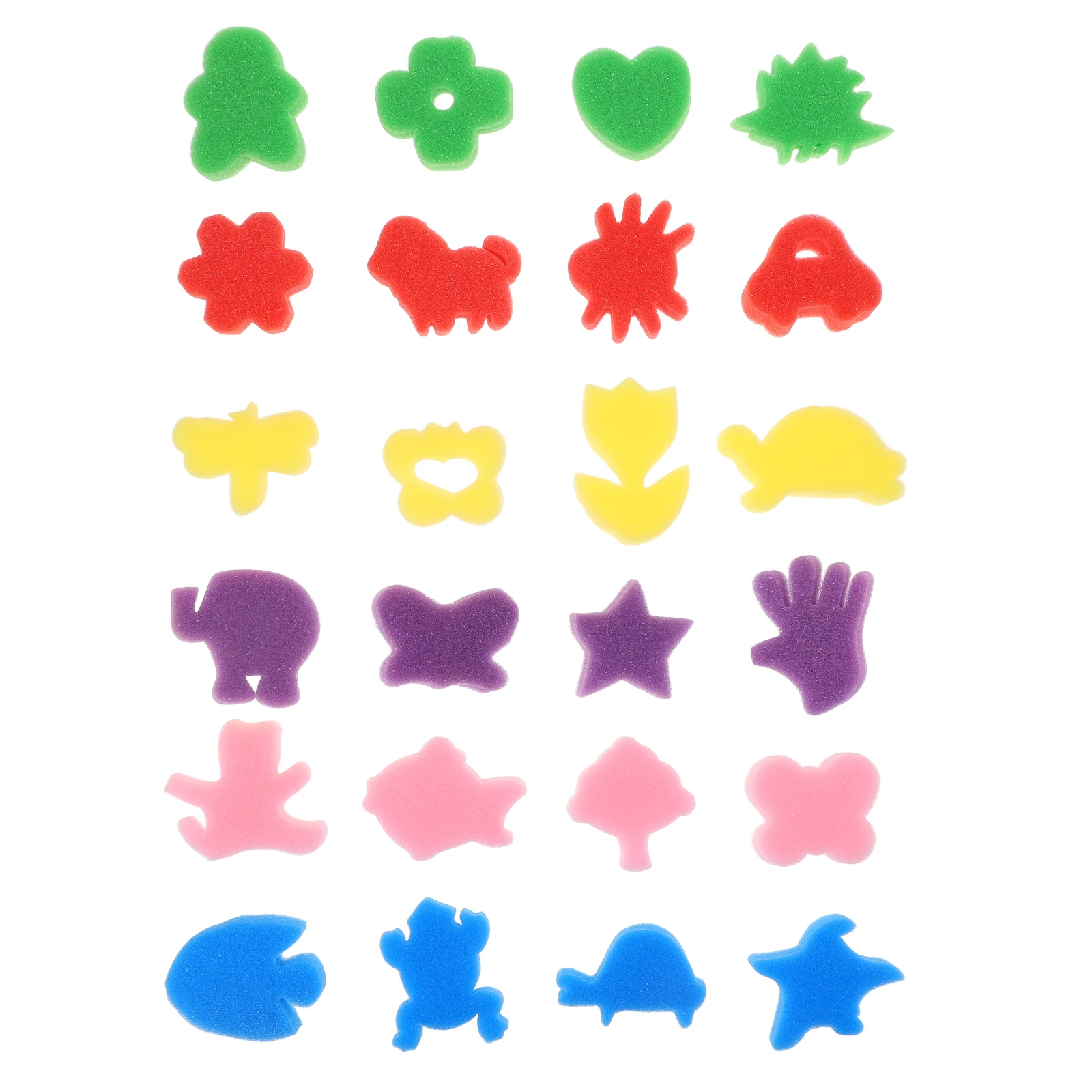 

48pcs Painting Sponge Blocks Kids Crafts DIY Colorful Children Brushes Absorb More Paint Multifunctional Supplies