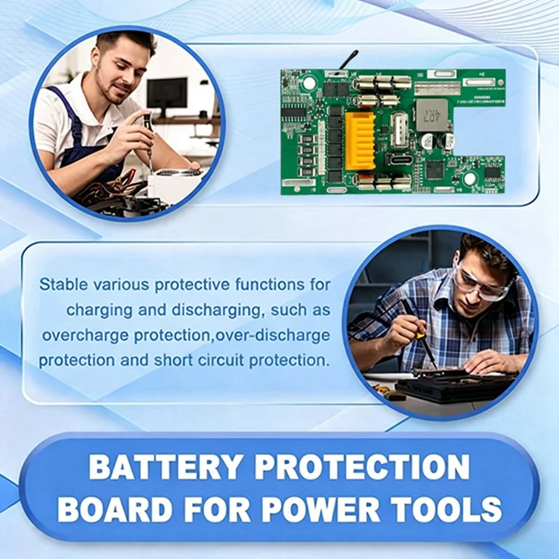 DT23 BMS Protection Board for BL1850 2-Way Type-C Fast Charging USB Output Power Tool Battery Bank