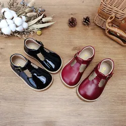 Girls Single Shoes 2024 Spring And Summer Fashion Breathable Leather Children's Casual Shoes Korean Version Of Children's Shoes