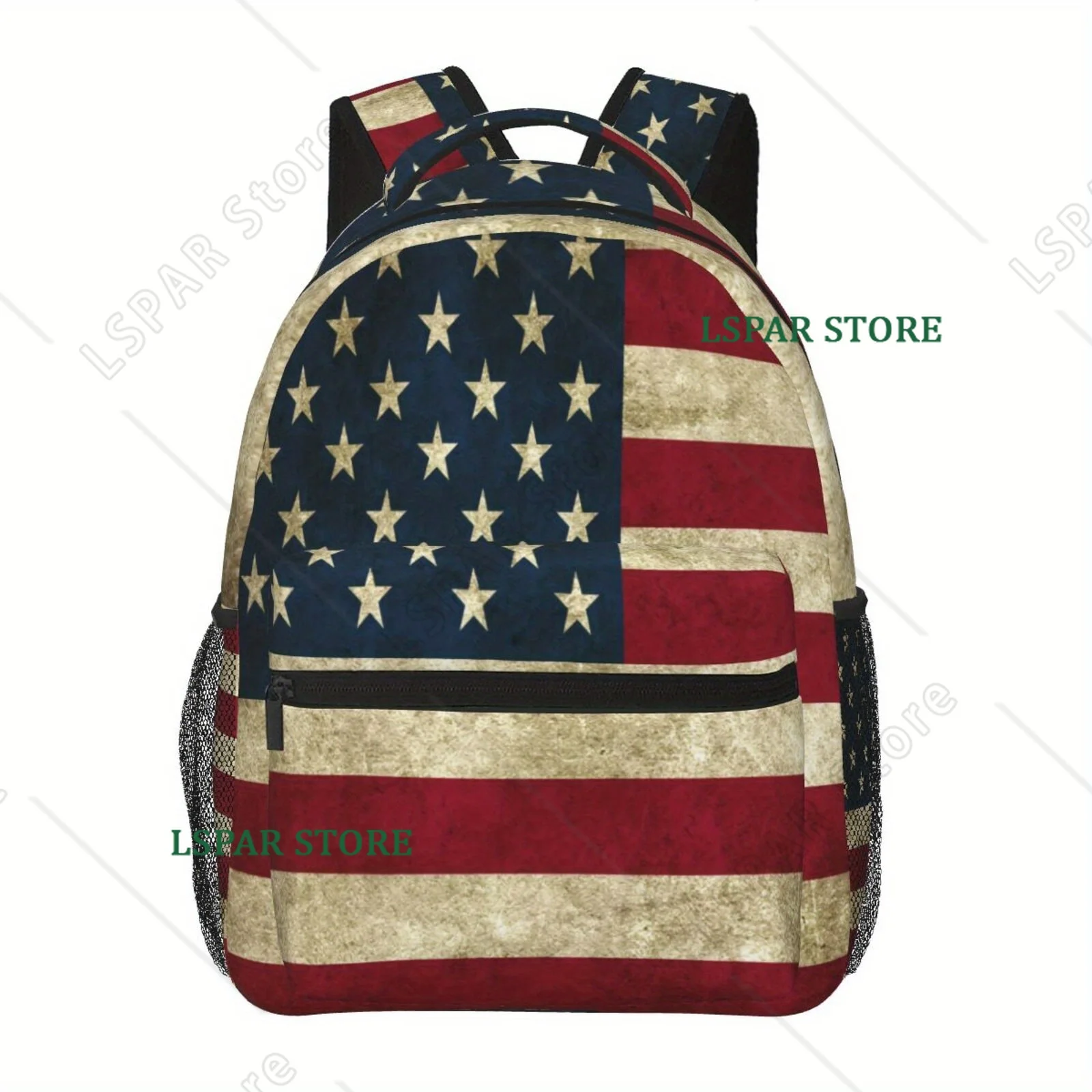 

Vintage American Flag Backpack Unisex Casual Laptop Backpacks School Bookbag Travel Hiking Camping Daypack