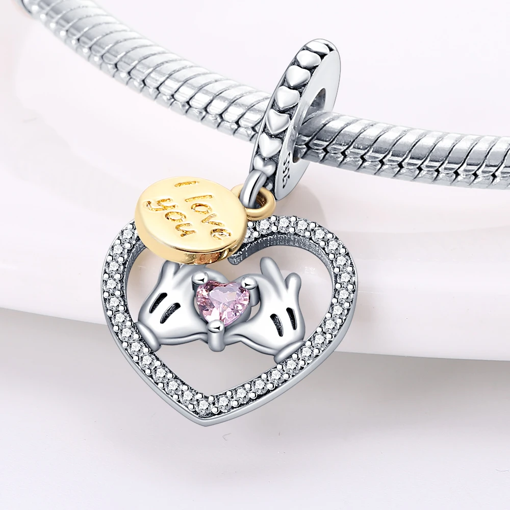 

Original Charms 925 Silver Love Heart Beads Fit Charms Plata 925 Bracelets for Women Women Jewelry Making Diy