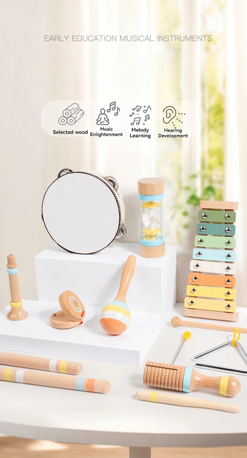 Juguete Musical interactivo juguetes de madera instrumentos de percusión para niños juguetes educativos para edades temp