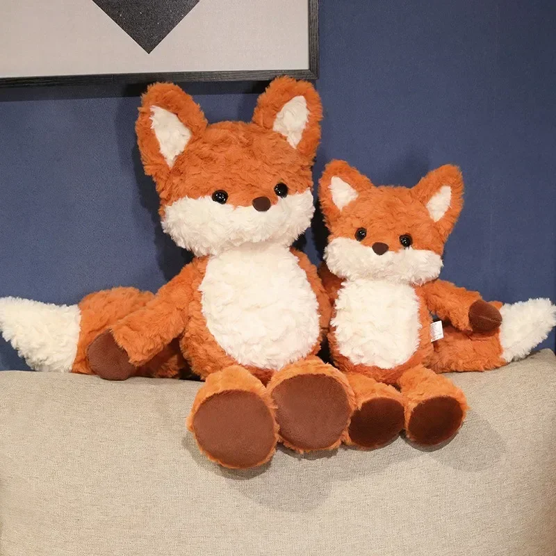 Niedliches Flauschiges Fuchs-Plüschtier Weiche Cartoon-Orange-Füchse Gefüllte Puppe Baby-Beruhigungsspielzeug für Kinder – Detail 1