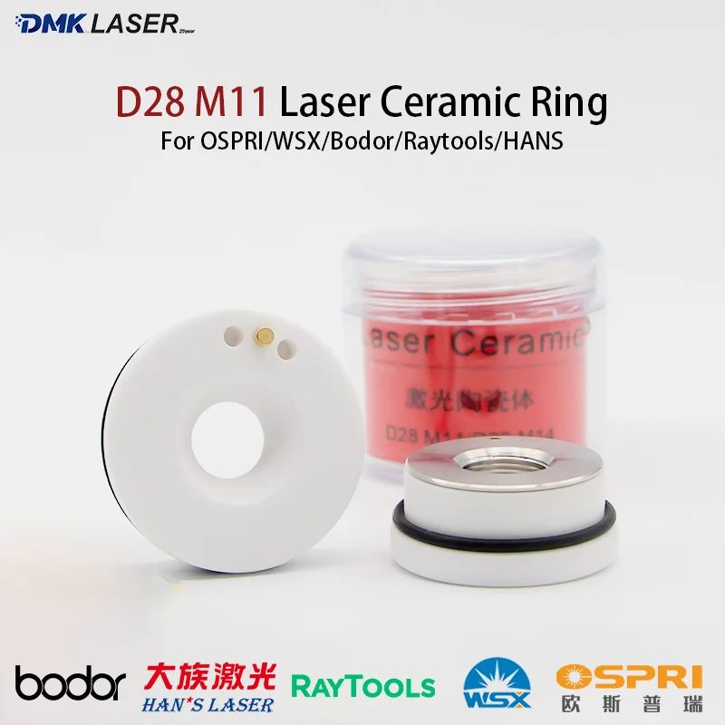 

D28 M11 Режущая головка для лазера Универсальная керамическая кольцевая режущая головка Керамический корпус Держатель сопла для Bodor HANS Raytools WSX Ospri Cutter