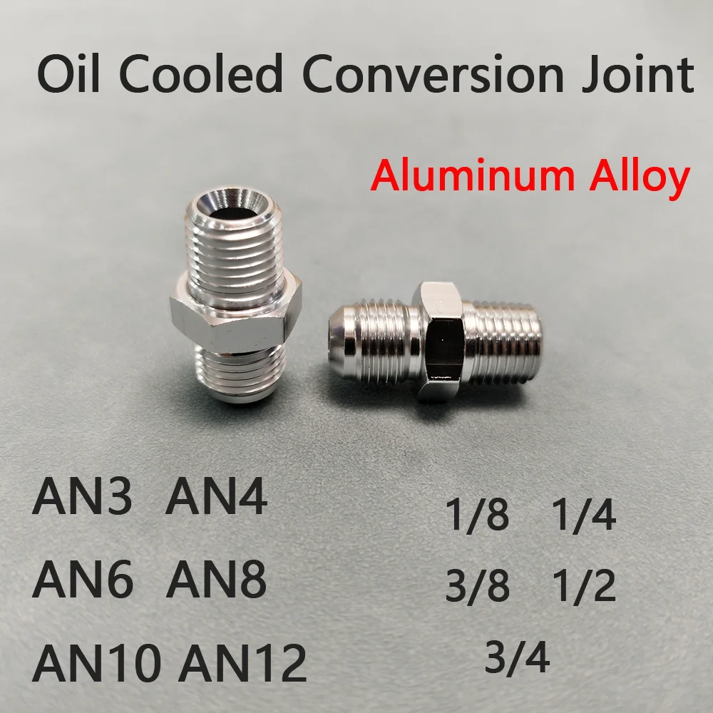 

AN3 AN4 AN6 AN8 AN10 AN12 To 1/8 1/4 3/8 1/2 3/4 NPT Oil-cooled Adapter Universal Straight Fuel Hose Adapter Pipe Thread Fitting