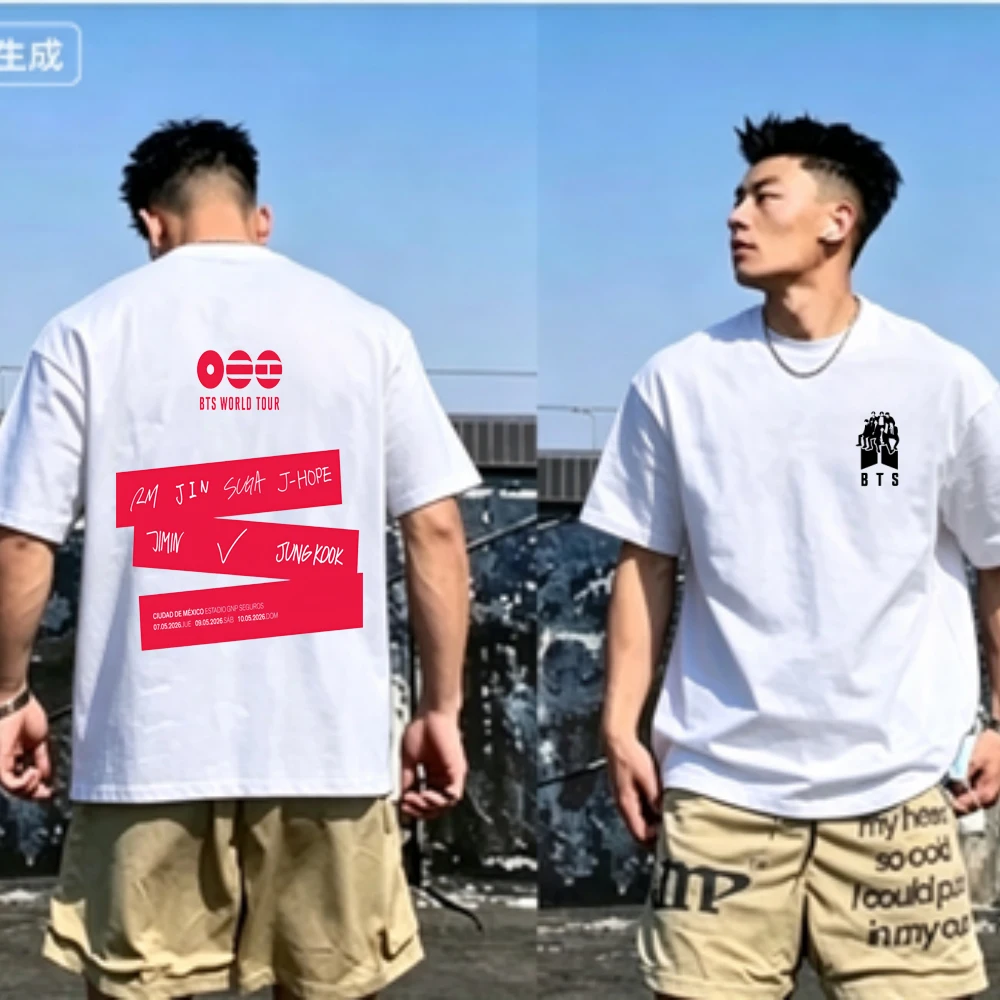 

Kpop BTS World Tour Graphic Parent Child T-shirt Family Daily Casual Outfit