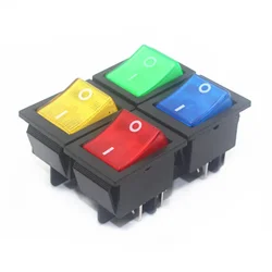 KCD4-201 on Off on On 30A/250V 16A/250V Heavy Duty 4 Pin T85 Rocker Switch with Light 12V 24V 110V 220V 380V