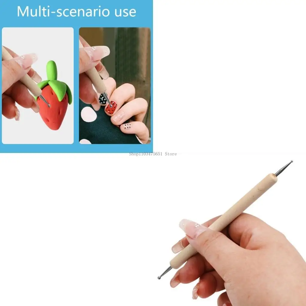 

5 Pcs Clay Carving Tool Embossing Pen Dotting Pen with Two Ends Art Pen for Embossing Pattern Clay Sculpting
