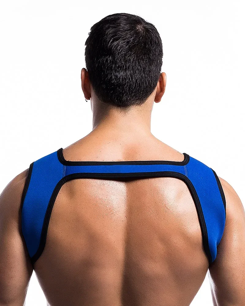 JOCKMAIL Men\'s Fitness Neoprene Harness Sports Shoulder Straps Muscle Exercise Protective Gear Support Sexy Tank Top Gay Wear