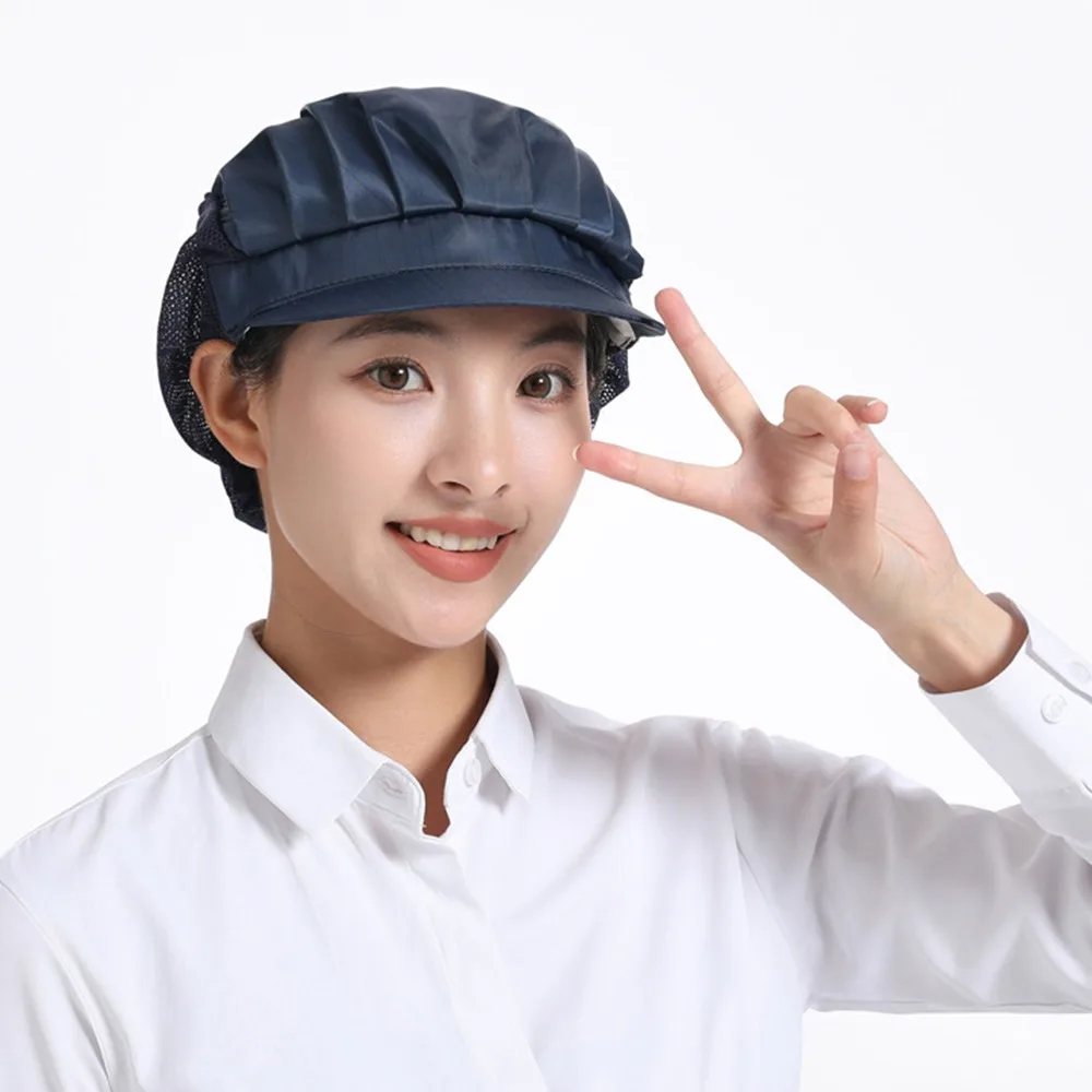 

New Cotton Dust Proof Cap Lightweight Solid Color Work Cap Bundled Hair Accessories Canteen Catering