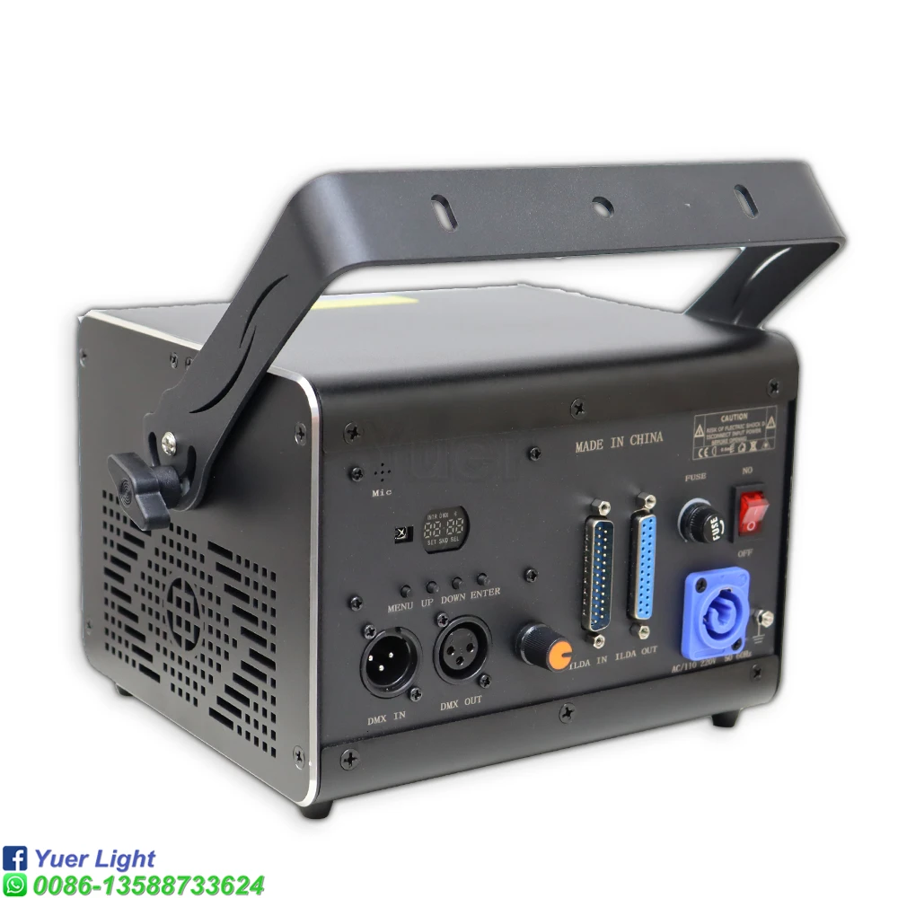 YUER – projecteur Laser 3D ILDA 6W DMX pour scène, éclairage professionnel pour fête de mariage, Club DJ Disco, Animation rvb