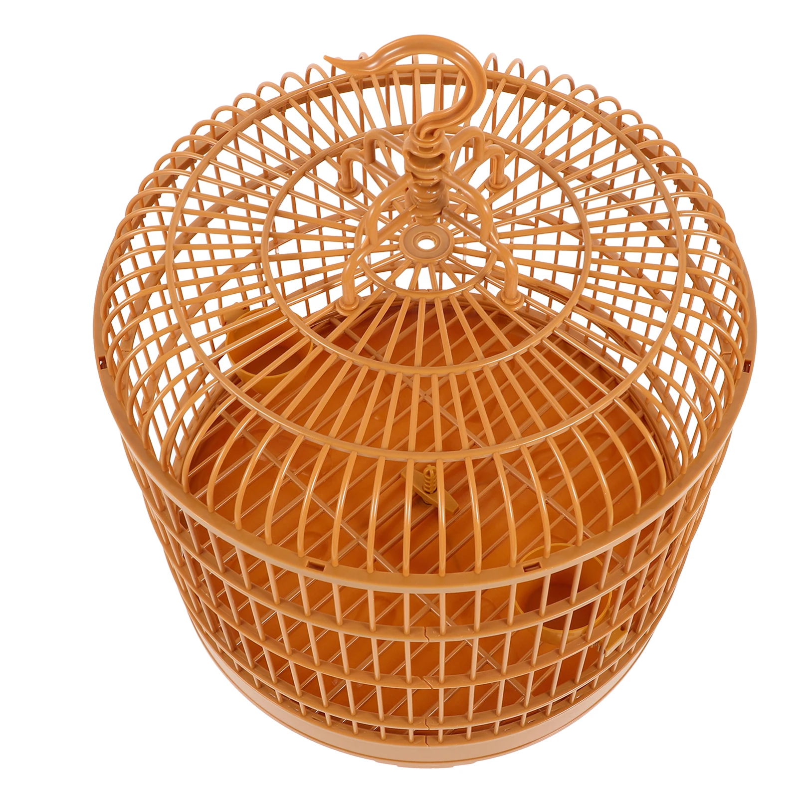 

Round Bird Cage Hanging Cage for Small Animals Plastic Birdcages Safe Stylish Functional Ornament Decor