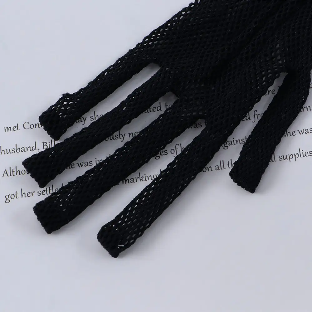 Breathable Elegant Anti-UV Fishnet Flower Bow Lace Women Driving Gloves Sun Protection Mittens Wedding Gloves