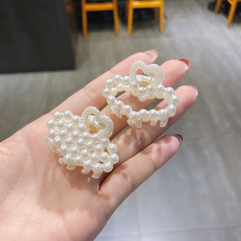 Neue Kleine Perlen Acryl Haar Klaue Clips Kleine Größe Make-Up Haar Styling Haarspangen Für Frauen Nette Mini Klaue Clip Haar Zubehör – Detail 6