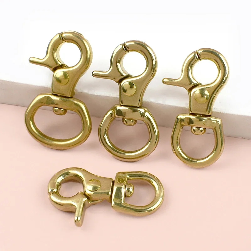 2/5/10 Stück 8–15 mm Messing drehbare Karabinerschnalle Taschengurtverbinder Karabinerhaken Haustierhalsband Schlüsselanhänger Clip Verschluss Hardware-Zubehör – Detail 10