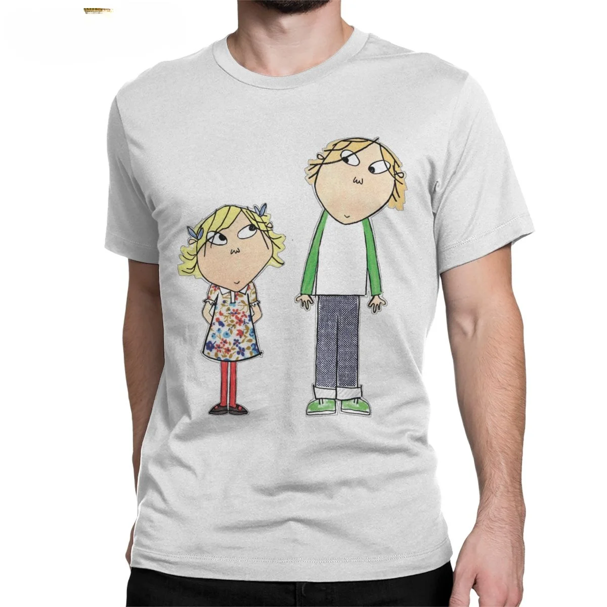 

Charlie & Lola Essential T-Shirts for Men Childhood Books Humorous 100% Cotton Tees Crewneck Short Sleeve T Shirt Gift Clothes