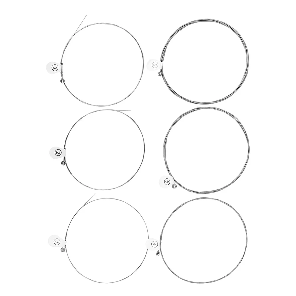 

6Pcs High Carbon Alloy Guitar Strings Stable Texture Clear Tone Acoustic Electric Guitar Replaceable Strings Set