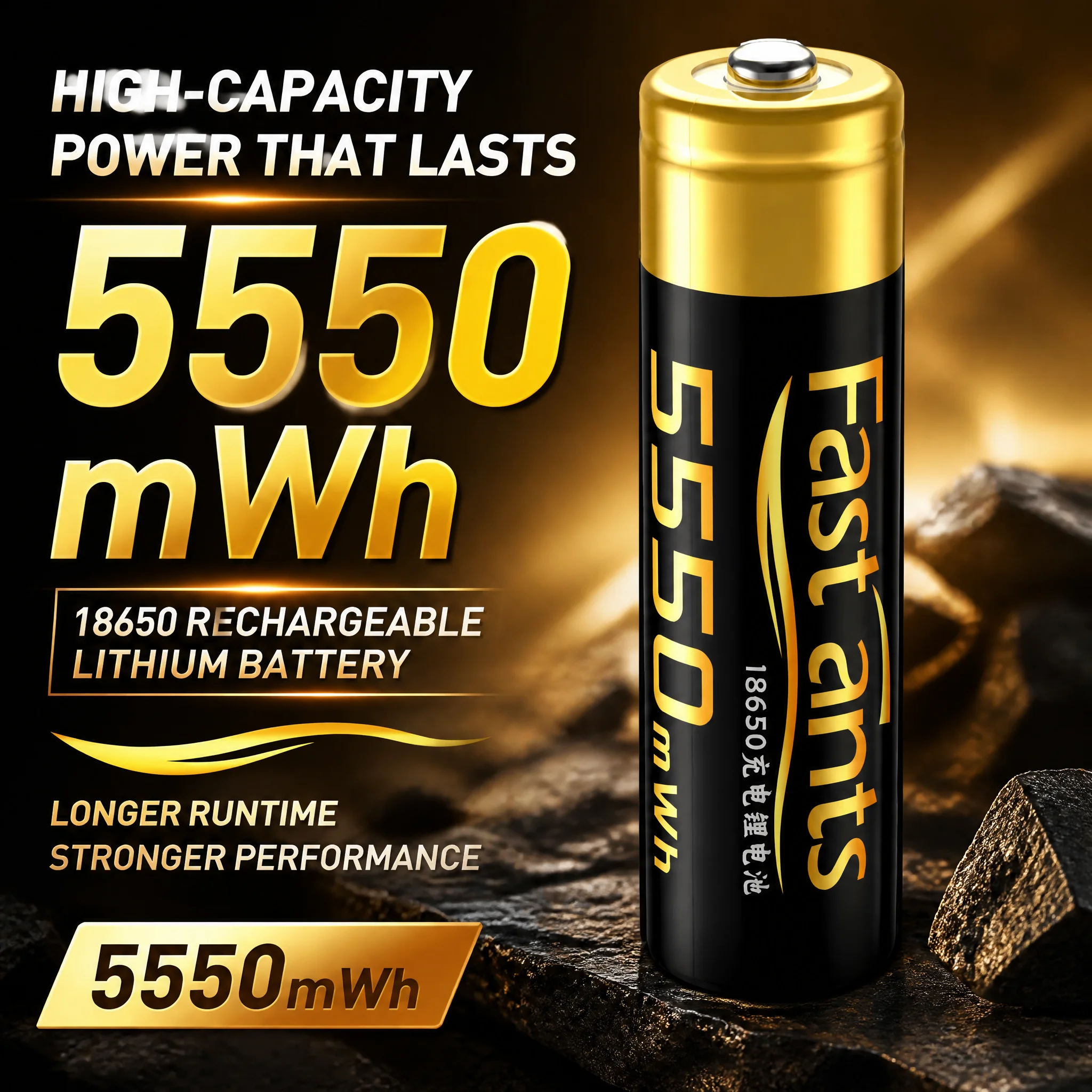 18650 Rechargeable Lithium Ion Battery 3.7V 5550mWh High Capacity For Flashlight Headlamp Fan Power Bank Torch Replacement Cell