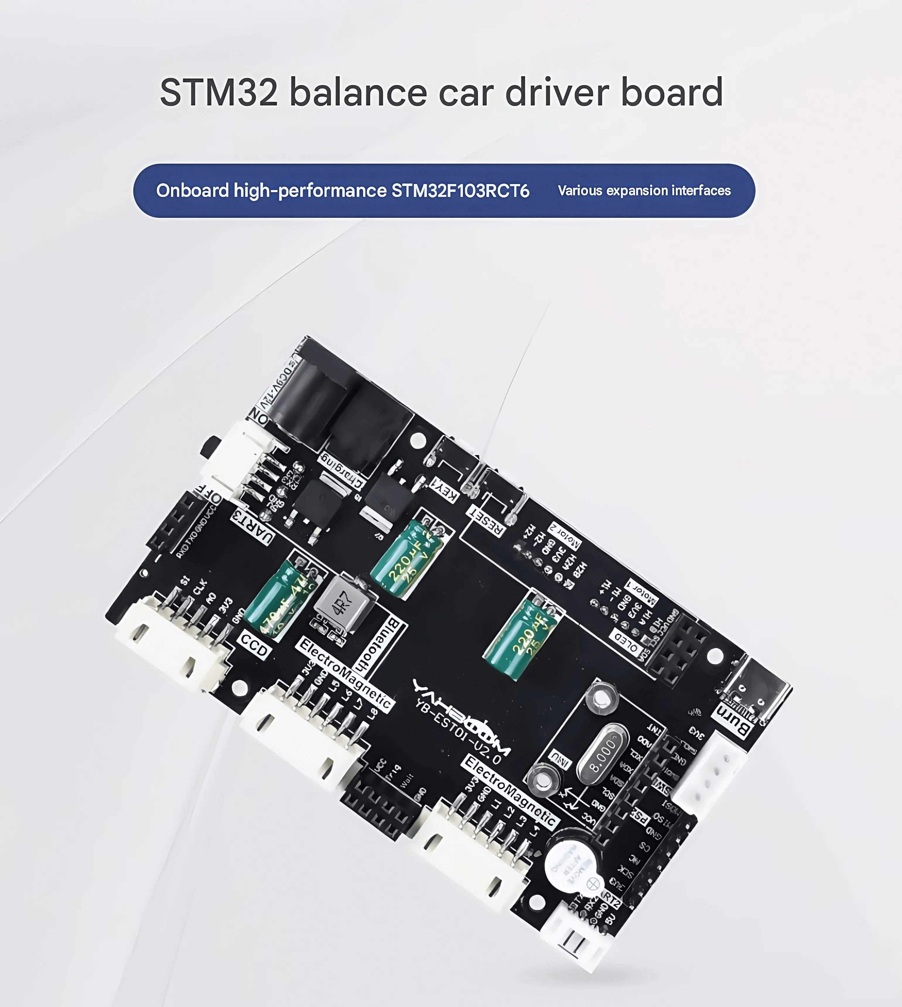 STM32 two-wheeled self-balancing car drive expansion board two-wheeled robot development controller motor chassis PID STM32F103R