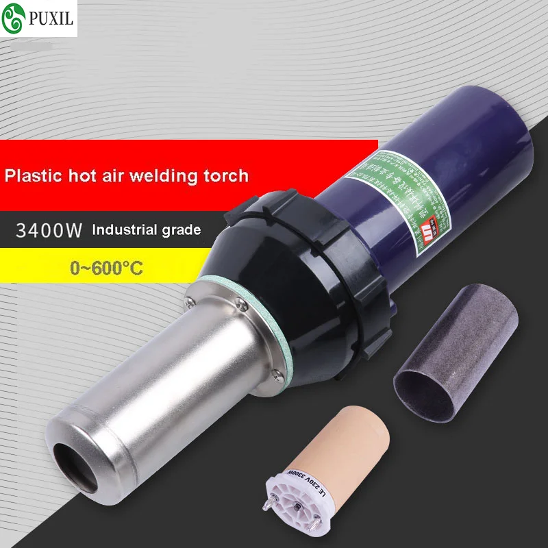 LST3400A Industrial Hot Air Welder Plastic PVC, PP Hot Air Welding Gun, Plastic Hot Welding Tool PE 3400W 220V 360L / min