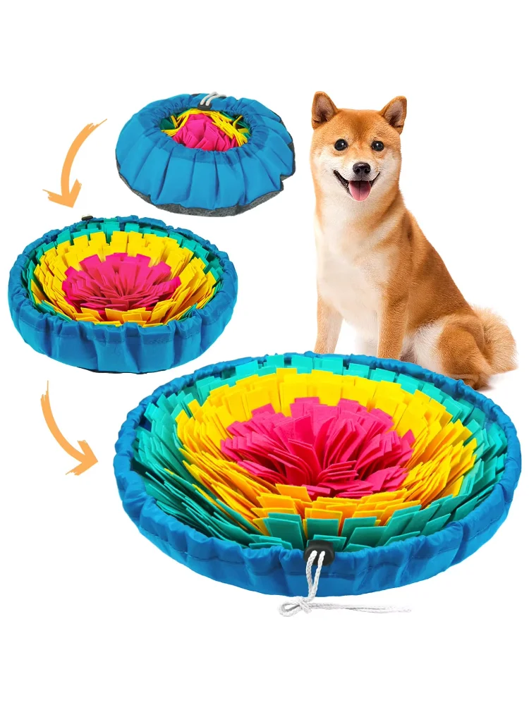 Vivifying Snuffle Mat for Dogs, Adjustable Nosework Mat for Small, Medium & Large Dogs, Interactive Dog Enrichment Toy