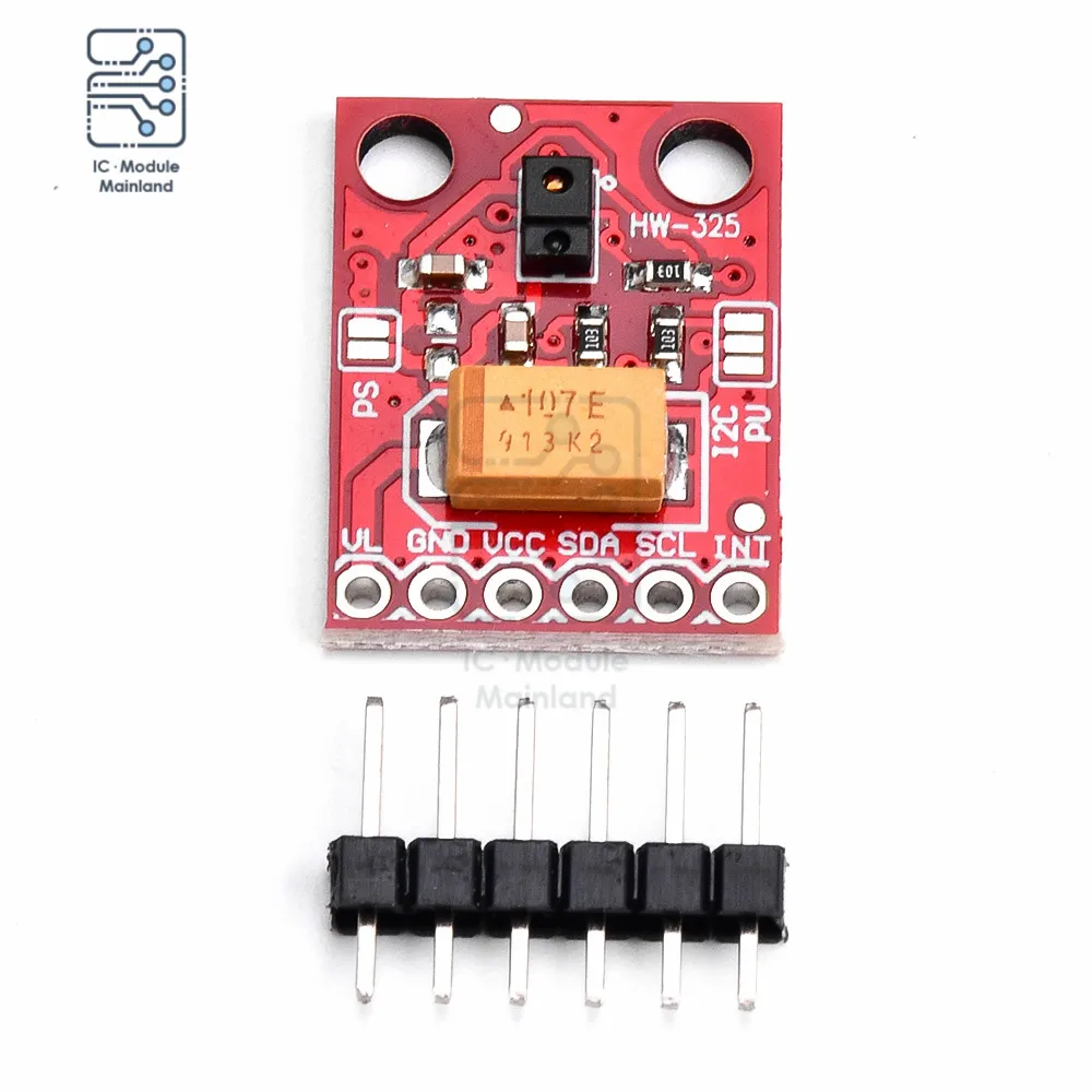 APDS9900 Digital Ambient Brightness Module Proximity Distance Measurement Distance Sensor Module Red with Pin Header