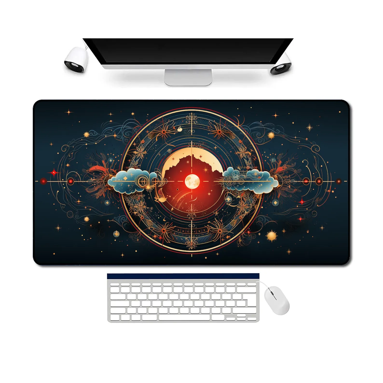 Celestial Desk Mat, Large Mouse Pad, XL Mousepad, Gaming Mouse Pad, Gaming Desk Mat, Astrology Desk Mat, Astrology Mousepad