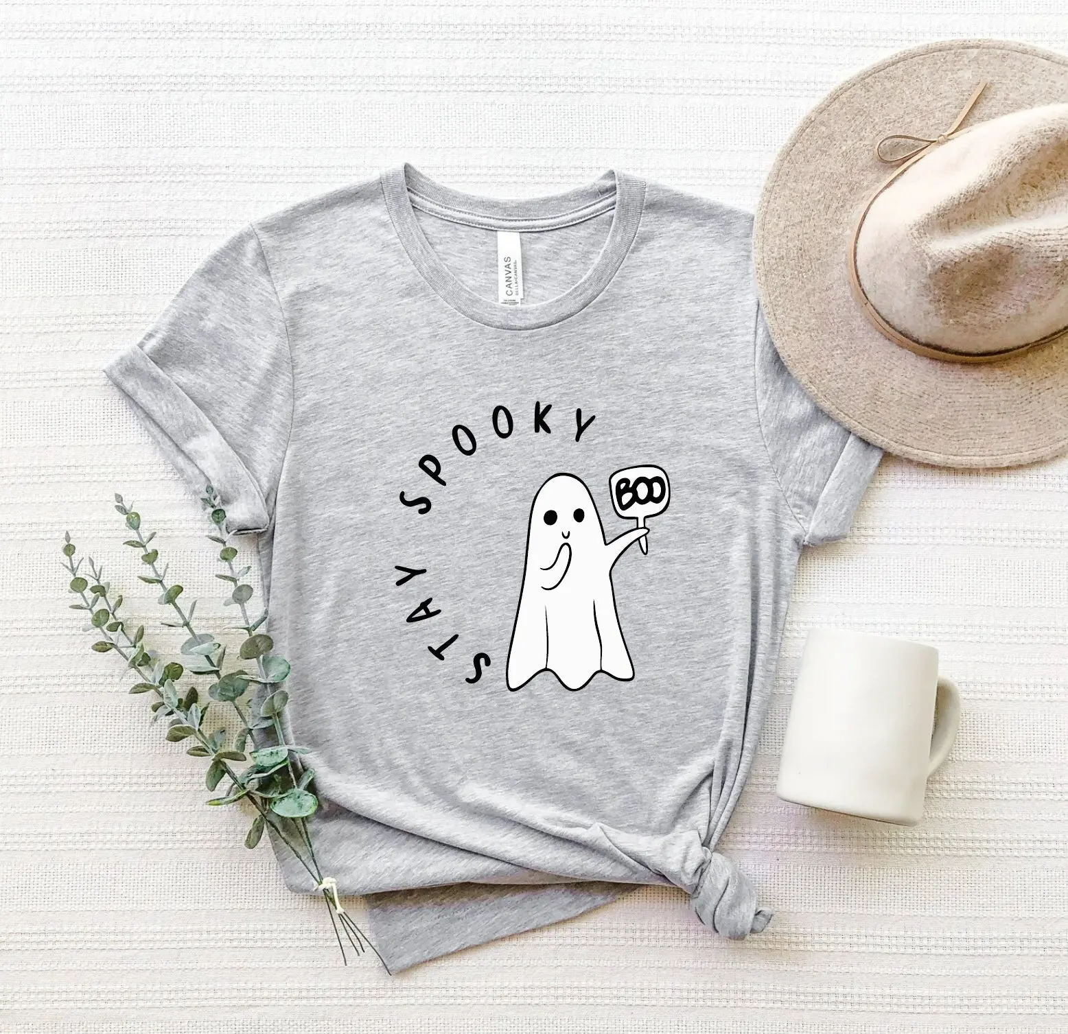 Stay Spooky T Shirt Cute Boo Halloween Ghost Funny Vibes Ghoul