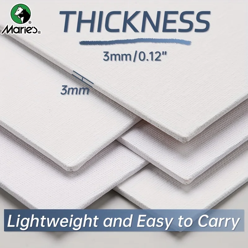 8x10 Zoll, 2/4/6 Stück, Leinwandplatten, hochwertige, weiße, unbedruckte, flache Zeichenplatten für Künstler, geeignet für Temperafarben, für Schüler, Künstler und Hobbyisten. – Detail 8