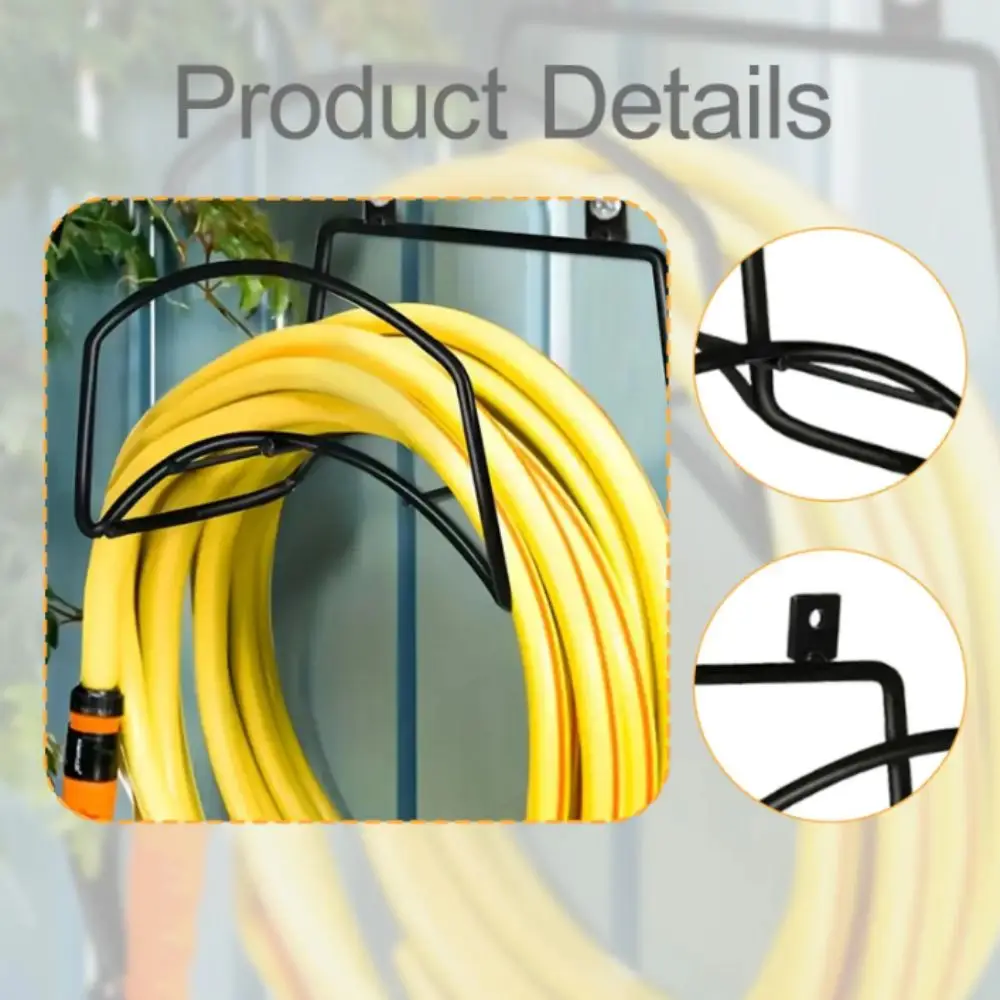 

Multifunction Garden Hose Holder Detachable Iron Material Water Hose Stand Heavy Duty Decorative Design Hose Rack Yard Organizer