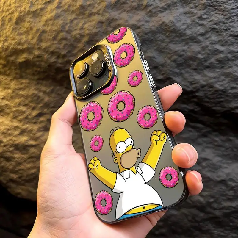 The Simpsons Donut Phone Case for Apple iPhone 15 Pro Max 16 Pro 14 Pro 13 12 11 Pro Max 14 Plus Color Silicone Shell image 5