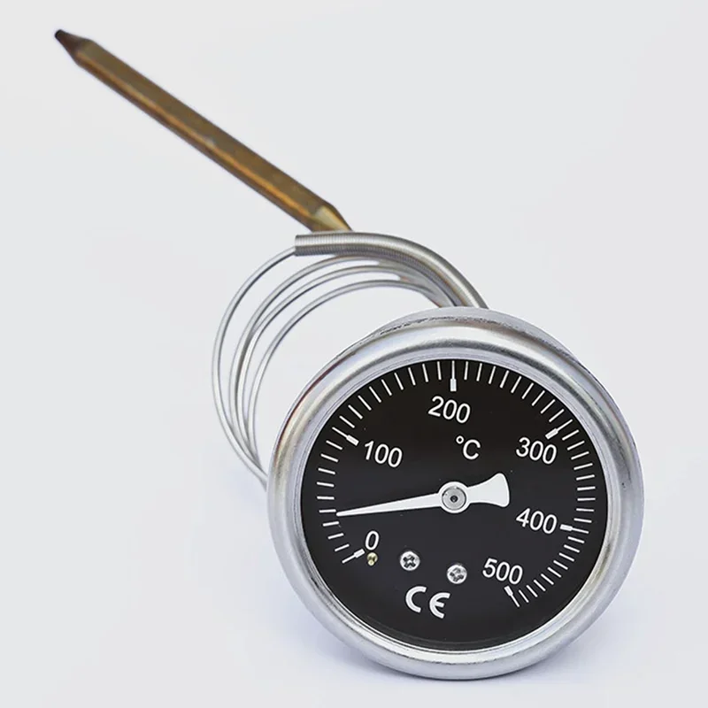 

Pizza Oven 304 Stainless Steel Thermometer Pointer Temperature Display Metal Plate Thermometer High Temperature Resistance