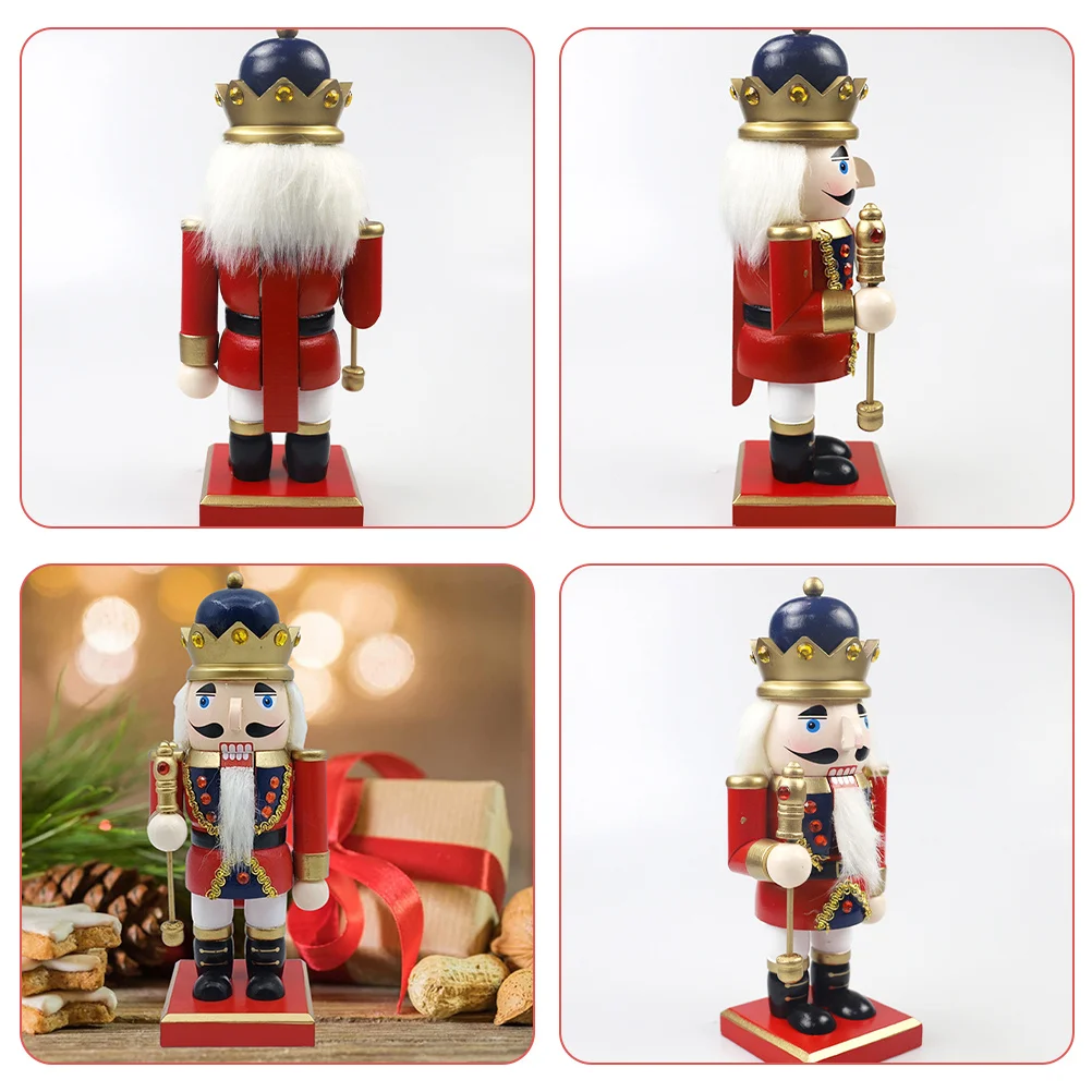 

Christmas Nutcracker Soldier Wooden Desktop Decor Xmas Gift Home Car Living Room Decoration Wooden Nutcrackers Craft