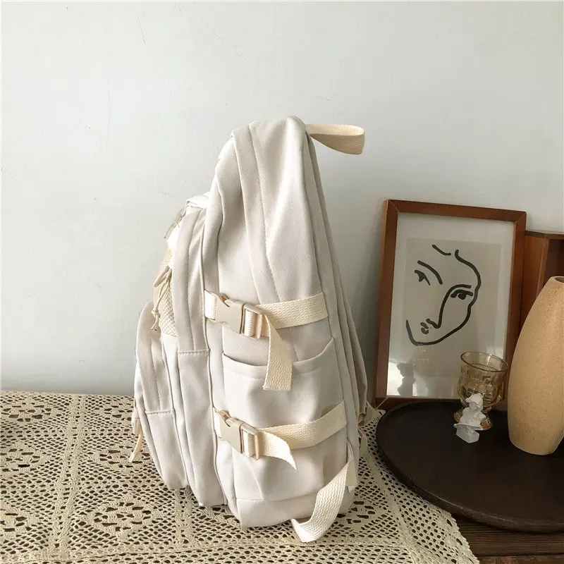 Hochleistungs-wasserdichter Nylon-Frauen rucksack für Mädchen Reises tu denten mit mehreren Taschen Bücher tasche Männer schwarze Laptop tasche