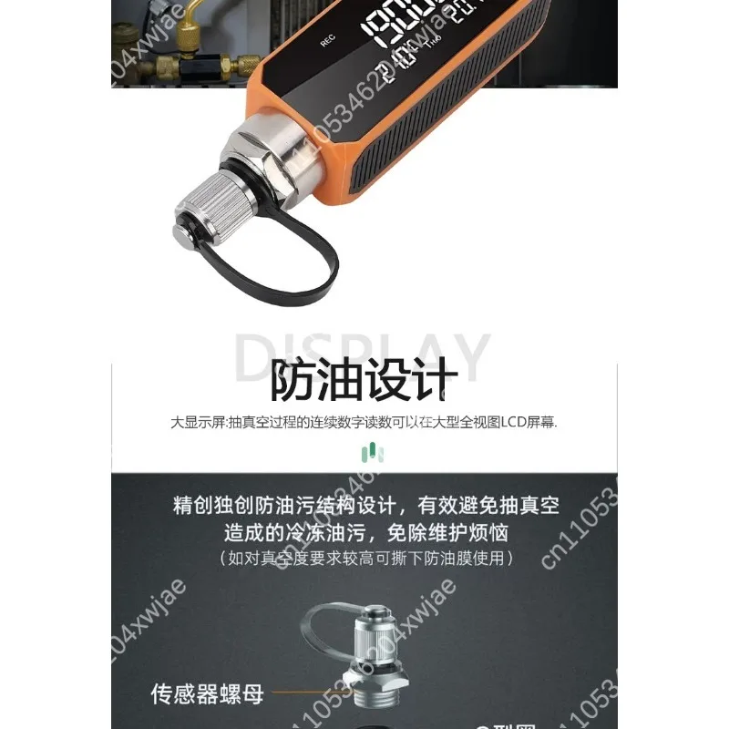 High Accuracy Digital Absolute Pressure Gauge Vacuum Meter For HVAC Air Conditioning Repair