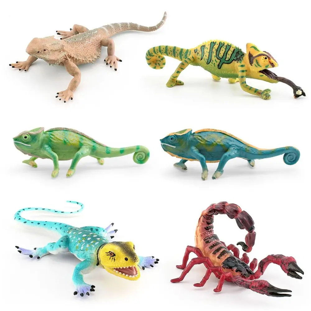 Statue de modèle de Reptile sauvage de Simulation de Scorpion, Figurines d'action de lézard à collectionner, ornement, Figurines amphibies de Reptile faites à la main