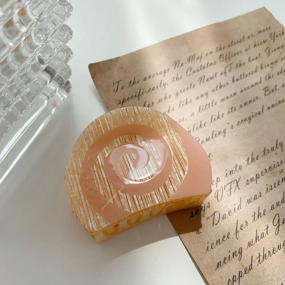 

Girls Spiral Hair Claw Daily Sweet Acetic Acid Hair Claw Korean Style Hair Clip Kamaboko Barrettes Women Hair Accessories