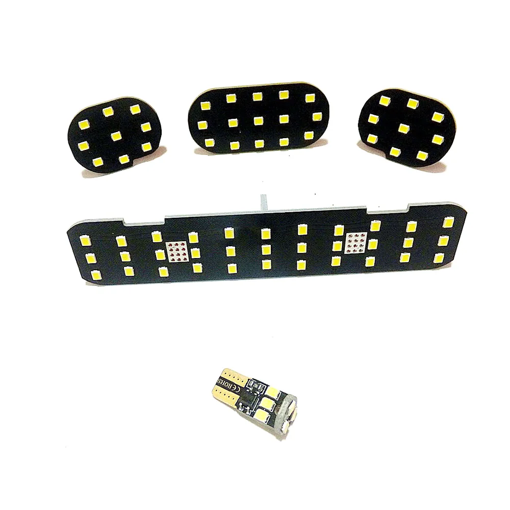 July King LED Car Interior Reading Lights Case For Nissan Qashqai Non-sunroof version 2007-2013, 6000K 2835SMD, 5 pcs/set