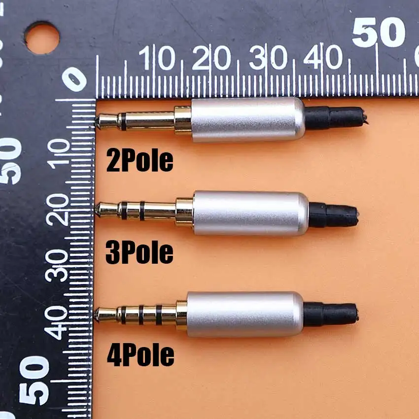 1pcs 3.5mm Mono Stereo Headphone Plug DIY 2 3 4 Pole Male Audio Adapter 3.5 Speaker Earphone Jack AUX Solder Wire Connector view 6