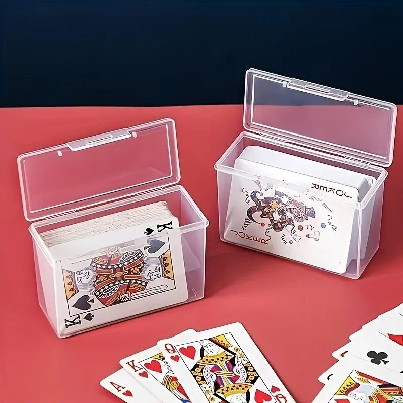 4PCS Poker Card Storage Box, Suitable for Storing Poker Game Cards Business Cards Household Bedroom Desktop Plastic Storage Box